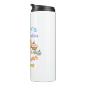 Weihnachtsfilme und Cupcakes Thermosbecher (Nach rechts gedreht)