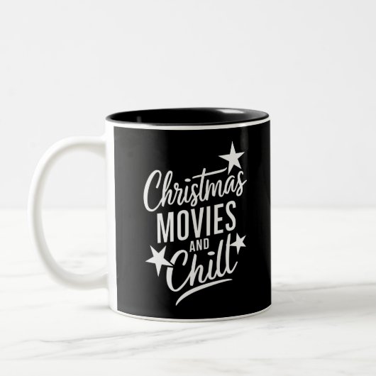 Weihnachtsfilme und Weihnachtsgeschenke Zweifarbige Tasse (Links)