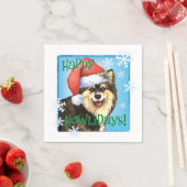 Weihnachtsfinnisch Lapphund Napkins Serviette (Beispiel)