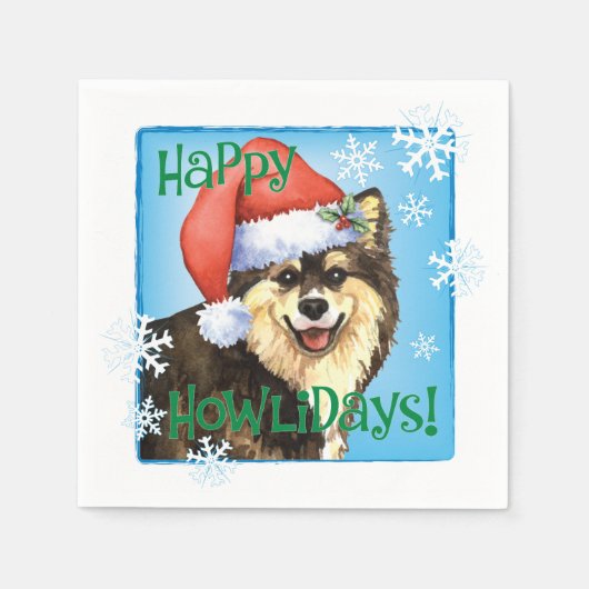 Weihnachtsfinnisch Lapphund Napkins Serviette (Vorderseite)
