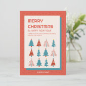 Weihnachtsfirma Foto-Logo Weihnachtskarte Einladung (Stehend Vorderseite)