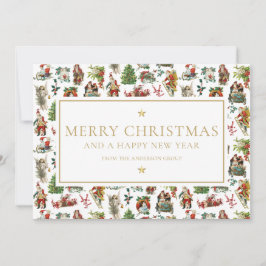 Weihnachtsfirma Vintage Feiertagskarte