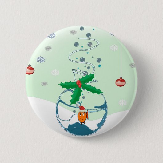 Weihnachtsfisch Button (Vorderseite)