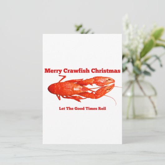 Weihnachtsfisch Feiertagskarte (Stehend Vorderseite)