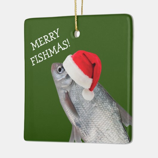 Weihnachtsfisch Keramikornament (Links)