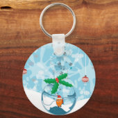 Weihnachtsfisch Platsch Schlüsselanhänger (Vorderseite)