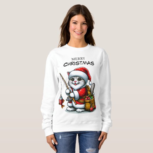 Weihnachtsfisch Sweatshirt (Vorne ganz)