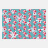 Weihnachtsfisch Weihnachtsmannmütze Funny Fishing Geschenkpapier Set (Vorderseite 3)