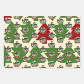 Weihnachtsfisch Weihnachtsmannmütze Funny Fishing Geschenkpapier Set (Vorderseite 2)