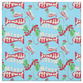 Weihnachtsfischen froh Fishmas ♫ Stoff (Muster)