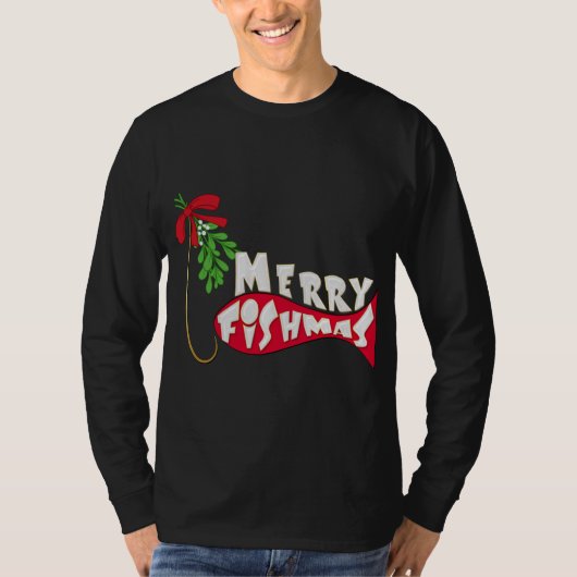 Weihnachtsfischen - Frohe Fishmas T-Shirt (Vorderseite)