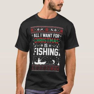 Weihnachtsfischen hässlicher Pullover Vektor