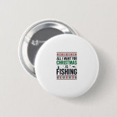 Weihnachtsfischen hässliches Sweatshirt-Design Button (Vorne & Hinten)