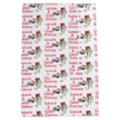 Weihnachtsfischen im Feuer ♫ Katfisch Weihnachten Mittlere Geschenktüte (Rückseite)