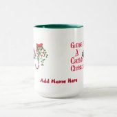 Weihnachtsfischen im Feuer ♫ Katfisch Weihnachten Tasse (Zentrum)