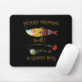 Weihnachtsfischer Frohe Fischmas Aller Fischer Mousepad (Mit Mouse)
