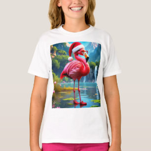 Weihnachtsflamingo als Weihnachtsmann-47476 T-Shirt