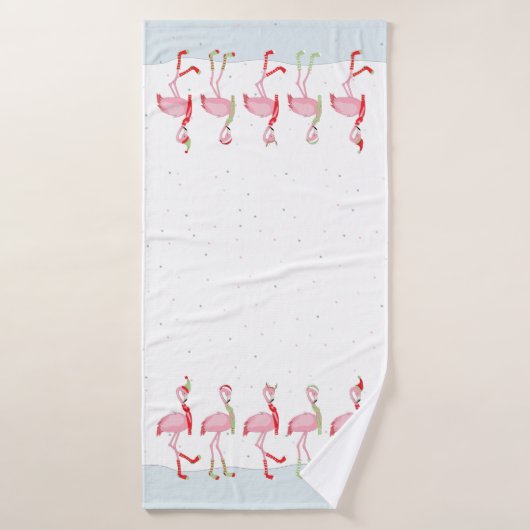 Weihnachtsflamingo Badehandtuch (Badehandtuch)