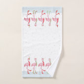 Weihnachtsflamingo Badhandtuch Set (Handtuch)
