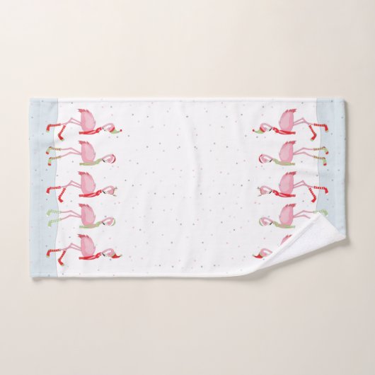 Weihnachtsflamingo Badhandtuch Set (Handtuch)
