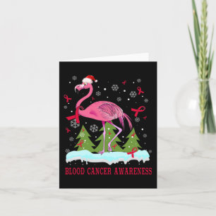 Weihnachtsflamingo Blutkrebs-Bewusstseinsgeschenk. Karte