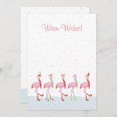 Weihnachtsflamingo Feiertagskarte (Vorne/Hinten)
