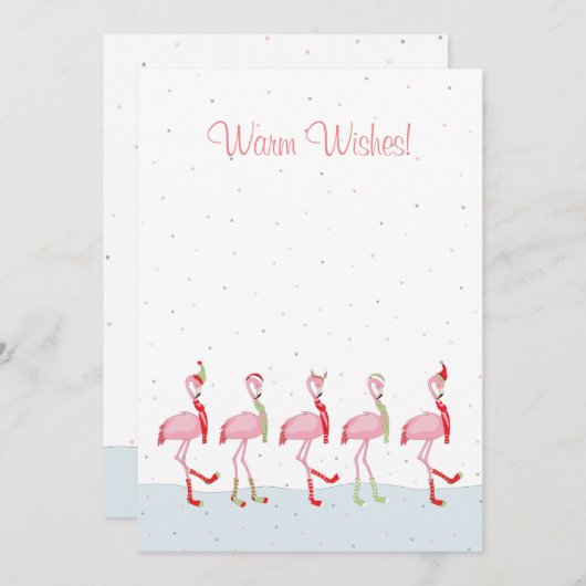Weihnachtsflamingo Feiertagskarte (Vorne/Hinten)