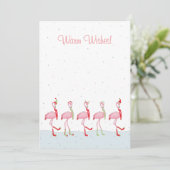 Weihnachtsflamingo Feiertagskarte (Stehend Vorderseite)