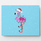 Weihnachtsflamingo Fotoplatte (Vorderseite)