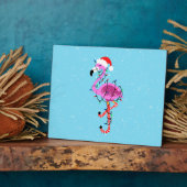 Weihnachtsflamingo Fotoplatte (Seite)