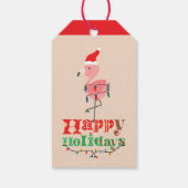Weihnachtsflamingo Geschenkanhänger (Rückseite)