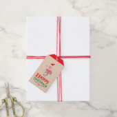 Weihnachtsflamingo Geschenkanhänger (Mit Garn)
