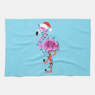 Weihnachtsflamingo Geschirrtuch