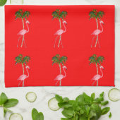 Weihnachtsflamingo Handtuch (Gefaltet)