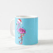 Weihnachtsflamingo Kaffeetasse (Vorderseite Links)