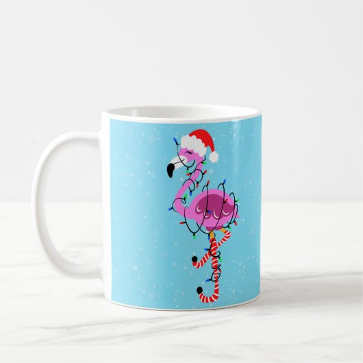 Weihnachtsflamingo Kaffeetasse (Links)