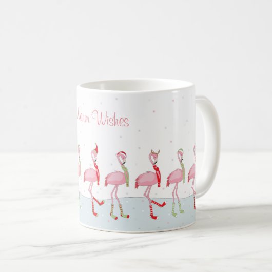 Weihnachtsflamingo Kaffeetasse (VorderseiteRechts)