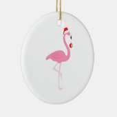 Weihnachtsflamingo Keramik Ornament (Rechts)
