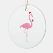 Weihnachtsflamingo Keramik Ornament (Links)