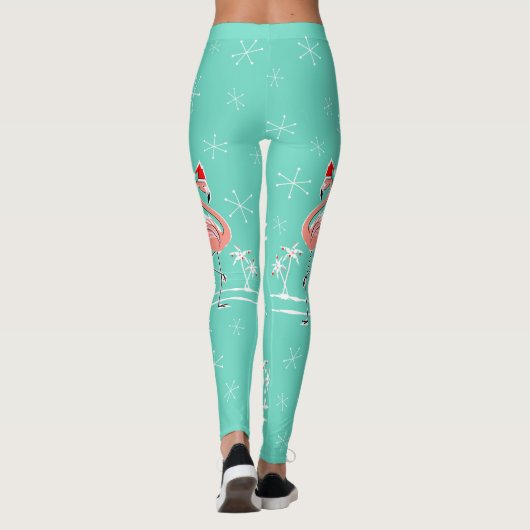Weihnachtsflamingo-Leggings Leggings (Rückseite)