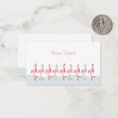 Weihnachtsflamingo Mitteilungskarte (Vorderseite/Rückseite Beispiel)