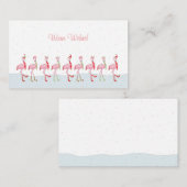 Weihnachtsflamingo Mitteilungskarte (Vorne/Hinten)