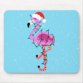 Weihnachtsflamingo Mousepad (Vorne)