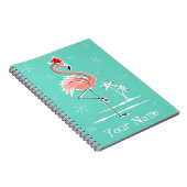 Weihnachtsflamingo-Namennotizbuch Notizblock (Rechte Seite)