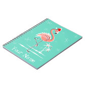 Weihnachtsflamingo-Namennotizbuch Notizblock (Linke Seite)
