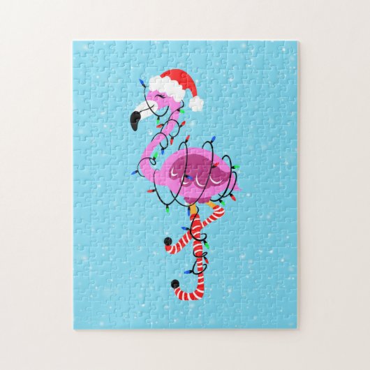 Weihnachtsflamingo Puzzle (Vertikal)