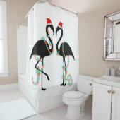 Weihnachtsflamingo santa duschvorhang (Beispiel)