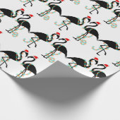 Weihnachtsflamingo santa geschenkpapier (Ecke)