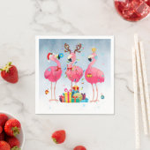 Weihnachtsflamingo Serviette (Beispiel)