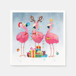 Weihnachtsflamingo Serviette